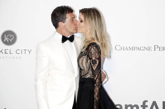 Antonio Banderas and Nicole Kimpel attending the 26th amfAR s Cinema Against Aids Gala during the 72nd Cannes Film Festival at Hotel du Cap-Eden-Roc on May 23, 2019 in Antibes