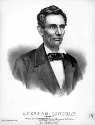 USA - Head and Shoulders Portrait of Abraham Lincoln, Lithograph by Ehrgott, Forbriger & Co., Published by A.C. Peters & Bro., Cincinnati, 1860 s USA - ZUMAg145 20190327_zza_g145_014 Copyright: xJTxVintagex