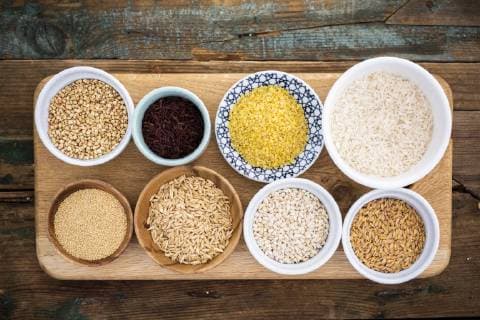 Buckwheat, red rice, bulgur, rice, amaranth, oats, barley and spelt  GIOF05947