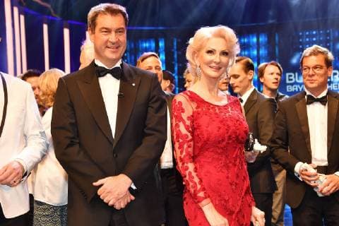 Markus Söder und und Desiree Nick bei der Verleihung vom Bayerischen Fernsehpreis am 24.05.2019 im Prinzregententheater in München Bayerischer Fernsehpreis 2019 in Muenchen