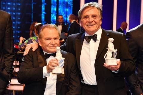 Die beiden Preisträger Fritz und Elmar Wepper bei der Verleihung vom Bayerischen Fernsehpreis am 24.05.2019 im Prinzregententheater in München Bayerischer Fernsehpreis 2019 in Muenchen