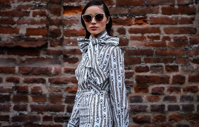 Italy: On the street Milan MILAN, Italy- February 23 2019: Olivia Culpo on the street during the Milan Fashion Week. Milan Lombardia Italy Milan  MauroxDelxSignore