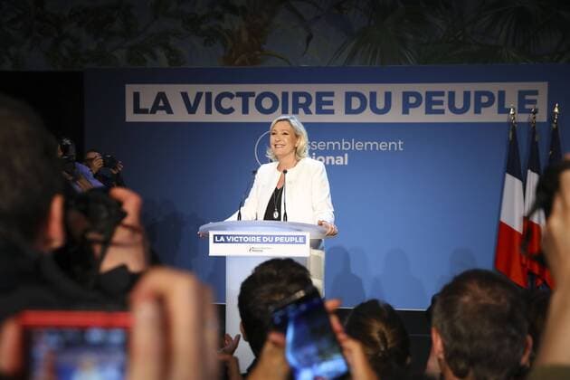 News Themen der Woche KW21 News Bilder des Tages Marine Le Pen NEWS : Resultats Elections europeennes - Rassemblement National - 26 05 2019 GwendolineLeGoff Panoramic 