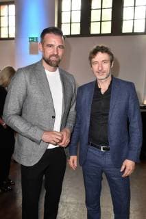 Christoph Metzelder und Guido Broscheit bei der Pre-Golf-Party zum 11. Golf Charity Cup 2019 in der Schinkelhalle. Potsdam, 26.05.2019