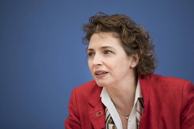 Nicola Beer, Spitzenkandidatin der FDP fuer die Europawahl, aufgenommen im Rahmen der Bundespressekonferenz zu Reaktionen nach der Europawahl. Berlin, 27.05.2019. Berlin Deutschland