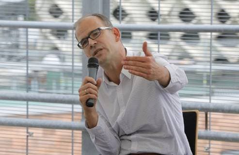 Kosmos PK 28.05.2019, Chemnitz, Dach des Parkhauses Theaterstrasse ,Pressekonferenz, Kosmos Chemnitz Wir bleiben mehr: Stadt plant Konzert am 4. Juli in der Innenstadt, CWE Chef Sören Uhle und die Macher stellen ihr Programm vor. Foto: Sören Uhle