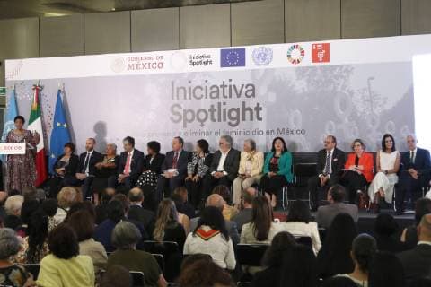 May 29, 2019 - EUM20190529NAC12.JPG.CIUDAD DE MEXICO, Femicide Femincidio-Programa.- Phumzile Mlambo-Ngcuka, directora ejecutiva de ONU Mujeres, durante la presentacion de Spotlight , iniciativa impulsada por la Union Europea y ONU para promover la equidad de genero y eliminar violencia contra las mujeres en Mexico. 29 mayo 2019. Foto: Agencia EL UNIVERSAL Carlos Mejia AFBV Copyright: xCarlosxMejia ElxUniversalx