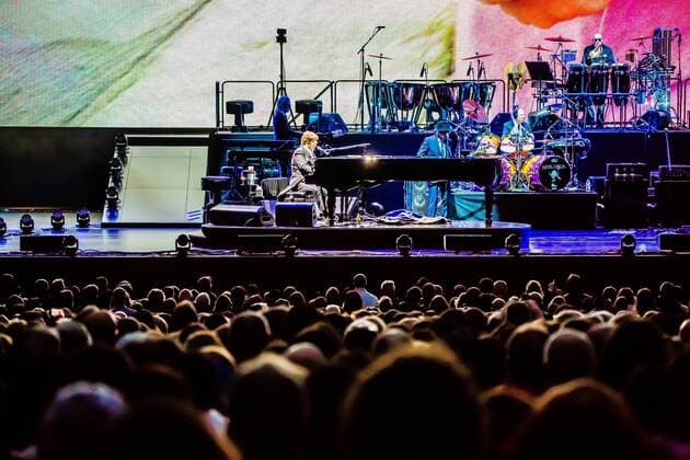 Italy: Elton John performing at Arena of Verona Elton John, living legend of world pop music, has performed for the first date of the Arena di Verona and of the three dates scheduled in Italy (the third will be a Lucca on 7 July) of his Farewell Yellow Brick Road, the farewell tour at the scene in 2018 in the United States and which will include 300 concerts in 3 years and on 5 continents. An autobiographical concert that touches all the greatest hits of the king of pop. Verona Verona Italy Arena  LuigixRizzo
