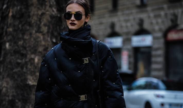 Italy: On the street Milan MILAN, Italy- February 24 2019: Model Greta Varlese on the street during the Milan Fashion Week. Milan Lombardia Italy Milan  MauroxDelxSignore