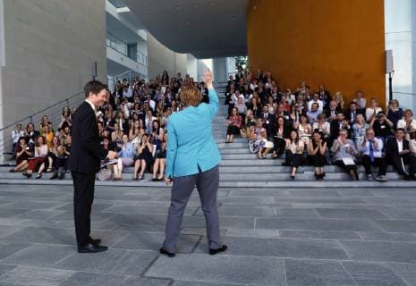 Bundeskanzlerin Angela Merkel, Deutschland, Berlin, Bundeskanzleramt, Auszeichnung der Sieger des Wettbewerbs startsocial durch BK in Merkel, 03.06.2019