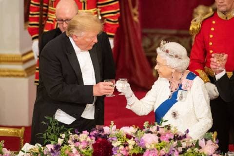 Entertainment Bilder des Tages Entertainment Bilder des Tages . 03 06 2019. London, United Kingdom. Queen Elizabeth II and President Trump at a State Banquet at Buckingham Palace in London on the first day of the PresidentÕs State Visit to the UK  xi-Imagesx xPoolx IIM-19752-0432