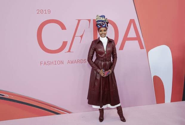Halima Aden arrives on the red carpet at the 2019 CFDA Fashion Awards at the Brooklyn Museum in New York City on June 3, 2019.  NYP20190603122 JOHNxANGELILLO