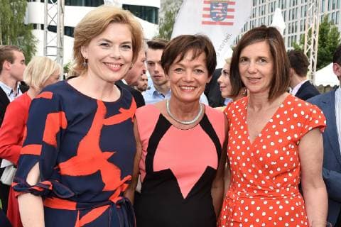 Julia Klöckner, Lucia Puttrich und Katrin Göring-Eckardt beim Hessenfest - Sommerfest der Hessischen Landesvertretung beim Bund am 4.06.2019 in Berlin Hessenfest 2019 in Berlin