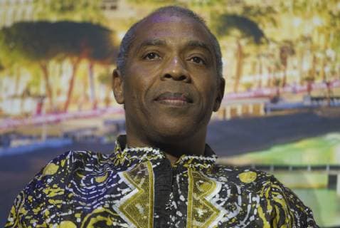 Cannes, France - June 04, 2019: MIDEM, the International B2B Music Market with Nigerian Musician Femi Kuti. Olufela Olufemi Anikulapo Kuti MIDEM, the International B2B Music Market, Femi Kuti