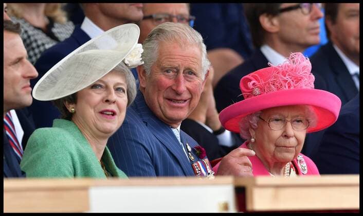 Entertainment Bilder des Tages . 05 06 2019. Portsmouth, United Kingdom. HM The Queen attends D-Day 75th anniversary ceremony. Defence Secretary Penny Mordaunt, Chancellor Philip Hammond, Home Secretary Sajid Javid and a smiling Jeremy Hunt join Queen Elizabeth II accompanied by Prince Charles, The Prince of Wales, attends the D-Day 75 National commemorative Event at Southsea Common, Portsmouth, joined by President Trump, Prime Minister of Canada Justin Trudeau, President of the France Emmanuel Macron and Britain s Prime Minister Theresa May.  xAndrewxParsonsx xi-Imagesx IIM-19763-0160