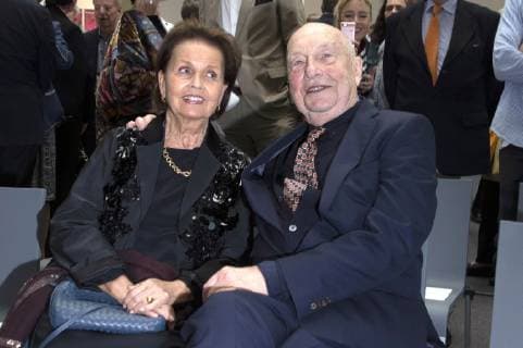 Georg Baselitz mit Ehefrau Elke bei einer Schenkung von sechs seiner Riesengemälde und einer Plastik an die Pinakothek in der Pinakothek der Moderne. München, 06.06.2019 *** Georg Baselitz with his wife Elke on a donation of six of his giant paintings and a sculpture to the Pinakothek in the Pinakothek der Moderne Munich, 06 06 2019 Foto:xR.xWagnerx xFuturexImage