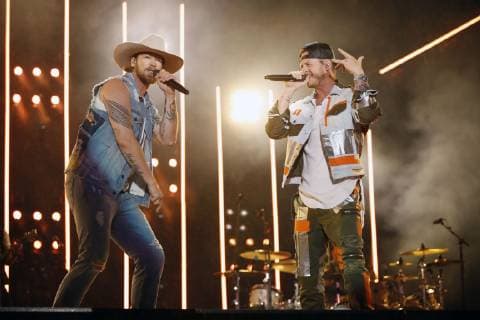 06 June 2019 - Nashville, Tennessee - Florida Georgia Line.Bryan Kelley. Tyler Hubbard. 2019 CMA Music Fest Nightly Concert held at Nissan Stadium. Photo Credit: Frederick Breedon AdMedia 240981 2019-06-06 Tennessee Nashville Etats-Unis  Copyright: xAdMediax STAR_240981_136