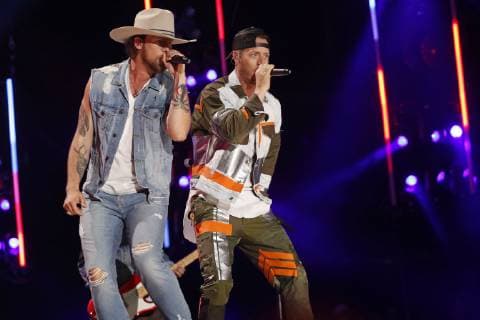 06 June 2019 - Nashville, Tennessee - Florida Georgia Line.Bryan Kelley. Tyler Hubbard. 2019 CMA Music Fest Nightly Concert held at Nissan Stadium. Photo Credit: Frederick Breedon AdMedia 240981 2019-06-06 Tennessee Nashville Etats-Unis  Copyright: xAdMediax STAR_240981_159