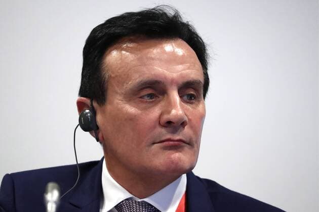 ST PETERSBURG, RUSSIA â€“ JUNE 7, 2019: AstraZeneca CEO Pascal Soriot at the 2019 St Petersburg International Economic Forum (SPIEF), at the ExpoForum Convention and Exhibition Centre. Anton Novoderezhkin TASS Host Photo Agency  TS0AE59F