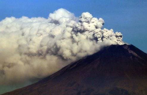 June 9, 2019 - EUM20190609SOC05.JPG .PUEBLA, Pue. VolcanoVolcan-Popocatepetl.- Aspectos de la fumarola que emitio el volcan Popocatepetl, el domingo 9 de junio de 2019. Foto: Agencia EL UNIVERSALEELG Copyright: xElxUniversalx