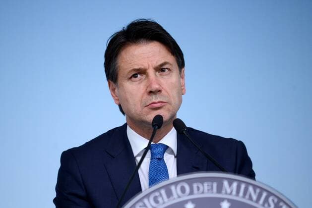 In the picture the President of the Council Giuseppe Conte  Copyright: xGloriaxImbrognox xIPAx xGloriaxImbrognox