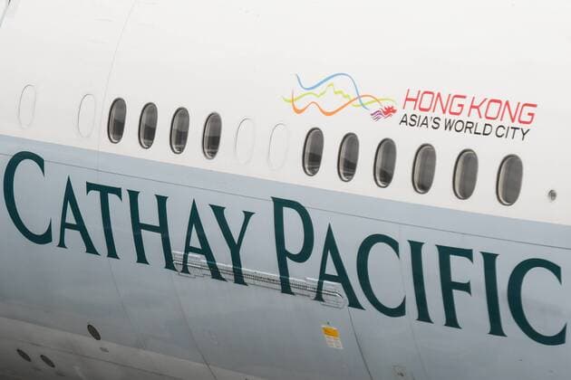 June 11, 2019 - Hong Kong, Hong Kong - A plane belonging to the Hong Kong Airline Carrier Cathay Pacific parked in Hong Kong International Airport in Hong Kong, China. .On Tuesday, June 11, 2019, in Hong Kong, China. Hong Kong Hong Kong  - ZUMAn230 20190611_zaa_n230_007 Copyright: xArturxWidakx