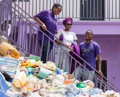 Hand out picture from the King Baudouin foundation regarding the King Baudouin award for development in Africa, winner Wecyclers, a start up which collaborate with Lagos population in Nigeria. HAND OUT  KINGxBAUDOUINxFUNDATIONx xxNyanchoxNwanri 05601881