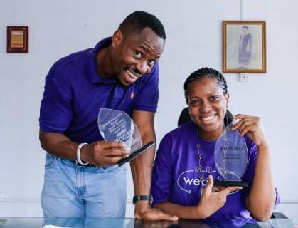 Hand out picture from the King Baudouin foundation regarding the King Baudouin award for development in Africa, winner Wecyclers, a start up which collaborate with Lagos population in Nigeria. HAND OUT  KINGxBAUDOUINxFUNDATIONx xxNyanchoxNwanri 05601906