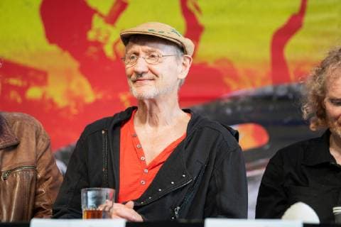 Pressekonferenz zum Musikfestival und Motorsportfestival Werner - Das Rennen 2019 - Rötger Brösel Feldmann, Comic-Zeichner;Pressekonferenz zum Musikfestival und Motorsportfestival Werner - Das Rennen 2019 -, Hamburg Hamburg Deutschland Flugplatz Hartenholm