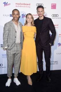 Jerry Hoffmann, Sonja Gerhardt und Vladimir Burlakov bei der Verleihung des Berlin Series Award 2019 im Titanic Hotel Gendarmenmarkt. Berlin, 13.06.2019