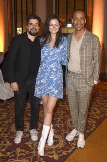 Adolfo Kolmerer, Lea van Acken und Jerry Hoffmann bei der Verleihung des Berlin Series Award 2019 im Titanic Hotel Gendarmenmarkt. Berlin, 13.06.2019