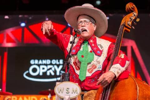 June 13, 2019 - Manchester, Tennessee, U.S - FRED LABOUR of Riders in the Sky during the Grand Ole Opry super jam Bonnaroo Music + Arts Festival in Manchester, Tennessee Manchester U.S. - ZUMAs135 20190613_zap_s135_112 Copyright: xDanielxDeSloverx