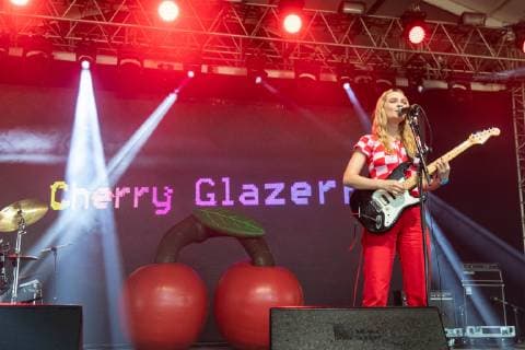 June 14, 2019 - Manchester, Tennessee, U.S - CLEMENTINE CREEVY of Cherry Glazerr during the Bonnaroo Music + Arts Festival in Manchester, Tennessee Manchester U.S. - ZUMAs135 20190614_zap_s135_001 Copyright: xDanielxDeSloverx