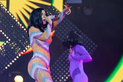 June 16, 2019 - Manchester, Tennessee, U.S - CARDI B during the Bonnaroo Music + Arts Festival in Manchester, Tennessee Manchester U.S. - ZUMAs135 20190616_zap_s135_013 Copyright: xDanielxDeSloverx