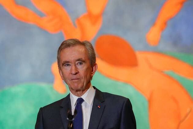 MOSCOW, RUSSIA â€“ JUNE 17, 2019: LVMH CEO Bernard Arnault in front of Dance (La Danse), a 1910 painting by Henri Matisse, at an exhibition titled Shchukin. Biography of a Collection and held at the Pushkin State Museum of Fine Arts. The exhibition of European Modernist art from the Sergei Shchukin collection features artworks by Claude Monet, Paul Cezanne, Paul Gaugin, Pierre-Auguste Renoir, Vincent van Gogh, Pablo Picasso, and other artists. Sergei Karpukhin TASS  TS0AFEEF