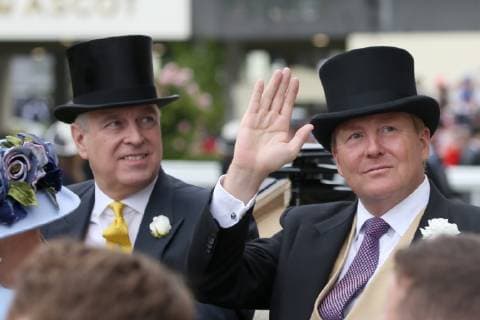 Prince Andrew, Duke of York and King Willem-Alexander of the Netherlands attend the first day of Royal Ascot at Ascot Racecourse in Berkshire, England. JUNE 18th 2019  MTXx192207
