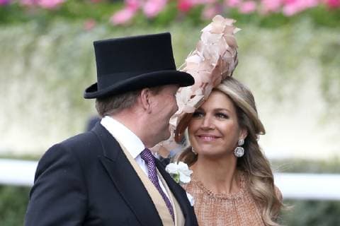 King Willem-Alexander of the Netherlands and Queen Maxima of the Netherlands attend the first day of Royal Ascot at Ascot Racecourse in Berkshire, England. JUNE 18th 2019  MTXx192207
