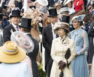 18-06-2019 England Royals during the Royal Ascot horse races. King Willem-Alexander and Princess Anne Prince William and Catherine The 5 day meeting is one of the highlights of the horse racing calendar and has been held at the famous Berkshire course since 1711.  Copyright: xPPEx