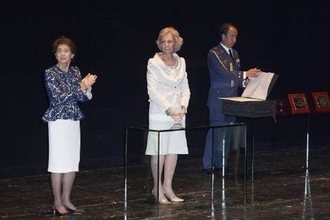 18-06-2019 Concert Queen Sofia during a concert of the 2018-2019 Academic course of the Upper school of music Reina Sofia at the royal theater in Madrid. No Spain  Copyright: xPPEx