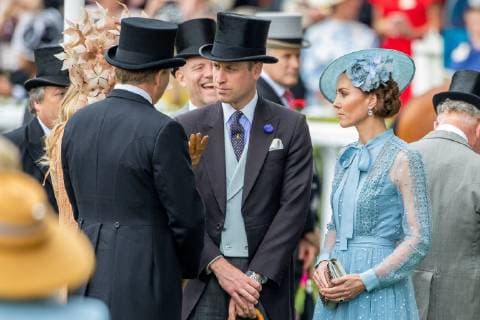 King Willem-Alexander and Queen Maxima visit Royal Ascot with Queen Elizabeth, Prince Charles, Camilla Duchess of Cornwall, William and Catherine Duke and Duchess of Cambridge in Ascot, United Kingdom, 18 June 2019. Credit: Wesley de Wit Hollandse Hoogte  Copyright: xHollandsexHoogtex xWesleyxdexWitx x90902480x