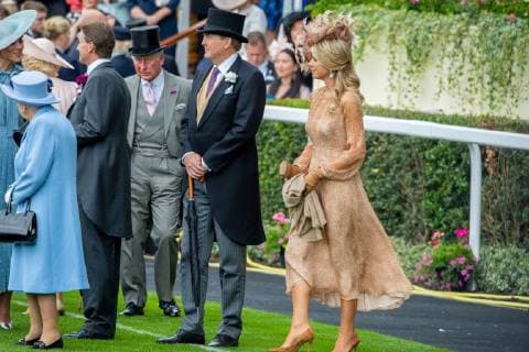 King Willem-Alexander and Queen Maxima visit Royal Ascot with Queen Elizabeth, Prince Charles, Camilla Duchess of Cornwall, William and Catherine Duke and Duchess of Cambridge in Ascot, United Kingdom, 18 June 2019. Credit: Wesley de Wit Hollandse Hoogte  Copyright: xHollandsexHoogtex xWesleyxdexWitx x90902431x
