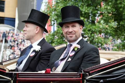20.06.2019, Ascot, Windsor, GBR - Portrait of Peter Phillips (right) and Mike Tindall. Ascot racecourse. (Phillips, Tindall, Portrait, Portraet, Royals) 190620D483ROYAL_ASCOT.JPG
