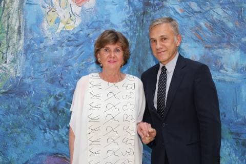 Goldmedaille der Künste Verleihung im Kennedy Center in Wien Verleihung Goldmedaille des Kennedy Center Wien, Albertina, 21. 06. 2019 Christoph WALTZ, Helga RABL STADLER