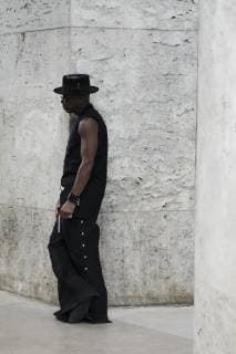 June 20, 2019 - Paris, France - A guest is seen at Street Style : Paris Fashion Week - Menswear Spring Summer 2020 : Day 3 At Rick Owens fashion show, on June 20, 2019, in Paris, France Paris France  - ZUMAn230 20190620_zaa_n230_693 Copyright: xNataliyaxPetrovax