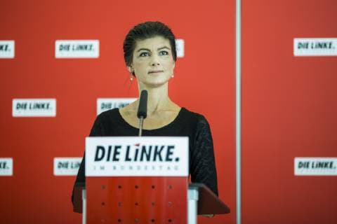 Sahra Wagenknecht, Fraktionsvorsitzende von Die LINKE, aufgenommen vor der letzten Fraktionssitzung vor der Sommerpause in Berlin, 25.06.2019. Berlin Deutschland