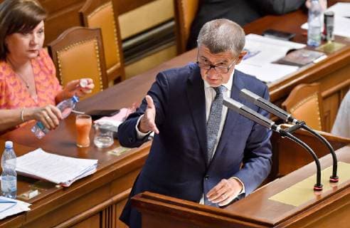 News Bilder des Tages Czech Prime Minister Andrej Babis attends the Chamber of Deputies meeting to hold no-confidence vote in Babis s government, triggered by five opposition parties, in Prague, Czech Republic, on June 26, 2019. (CTKxPhoto VitxSimanek) CTKPhotoP201906260938301  VIS 030 K