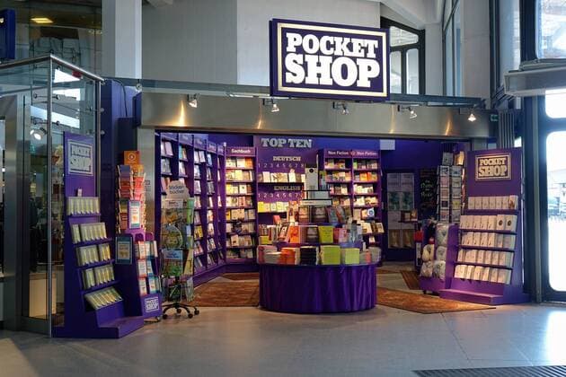 Pocket Shop am Flughafen Tegel Pocket Shop am Flughafen Tegel, 21.05.2019, Reinickendorf, Berlin, Im Flughafen Berlin-Tegel befindet sich die Buchhandlung Pocket Shop.