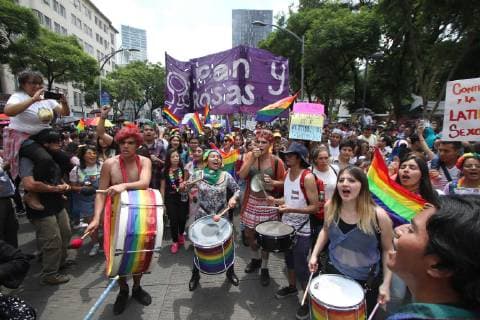 June 29, 2019 - EUM20190629ACT22.JPG.CIUDAD DE MEXICO, March Marcha Gay.- Este sabado 29 de junio de 2019, se celebra la 41 Marcha por el Orgullo LGBTTTI, en la Ciudad de Mexico, desde el Ãngel de la Independencia hasta el Zocalo capitalino. Foto: Agencia EL UNIVERSAL Carlos Mejia RDB. Copyright: xCarlosxMejia ElxUniversalx