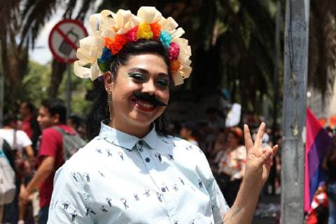 June 29, 2019 - EUM20190629ACT20.JPG.CIUDAD DE MEXICO, March Marcha Gay.- Este sabado 29 de junio de 2019, se celebra la 41 Marcha por el Orgullo LGBTTTI, en la Ciudad de Mexico, desde el Ãngel de la Independencia hasta el Zocalo capitalino. Foto: Agencia EL UNIVERSAL Carlos Mejia RDB. Copyright: xCarlosxMejia ElxUniversalx