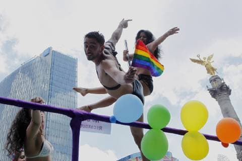 June 29, 2019 - EUM20190629ACT28.JPG.CIUDAD DE MEXICO, March Marcha Gay.- Este sabado 29 de junio de 2019, se celebra la 41 Marcha por el Orgullo LGBTTTI, en la Ciudad de Mexico, desde el Ãngel de la Independencia hasta el Zocalo capitalino. Foto: Agencia EL UNIVERSAL Humberto Morquecho RDB. Copyright: xHumbertoxMendozaxMorquechox
